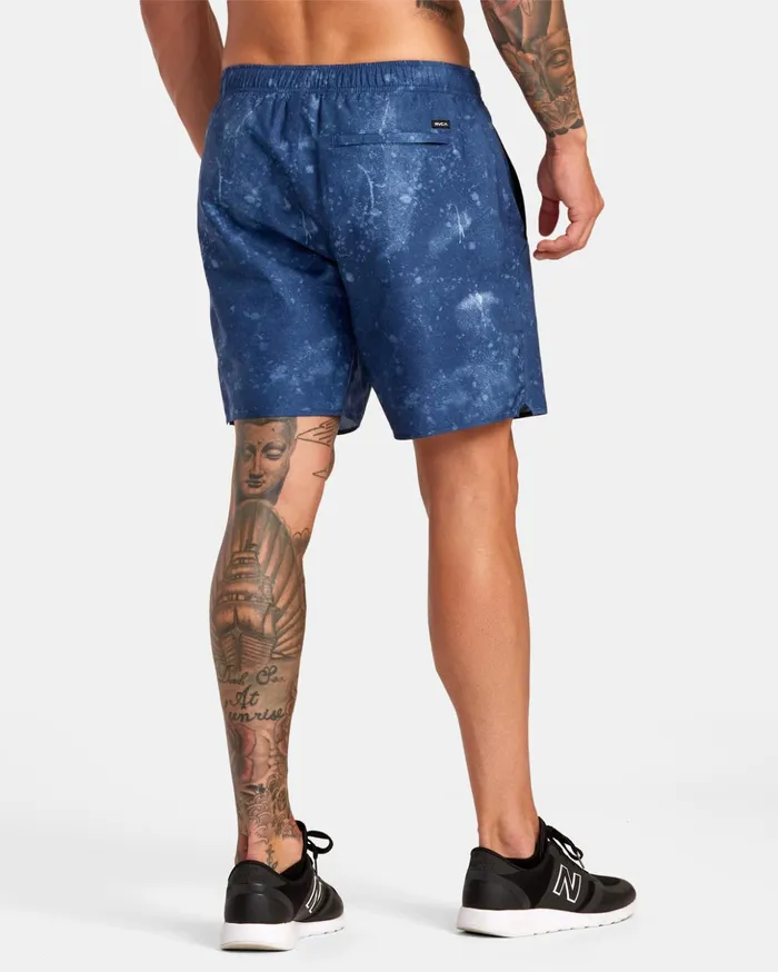 RVCA Shorts Hybrids Yogger IV Elastic Waist Shorts 17034 Indigo Tie Dye 8211 Men RVCA Shorts Hybrids Yogger IV Elastic Waist Shorts 17034 Indigo Tie Dye 8211 Men
