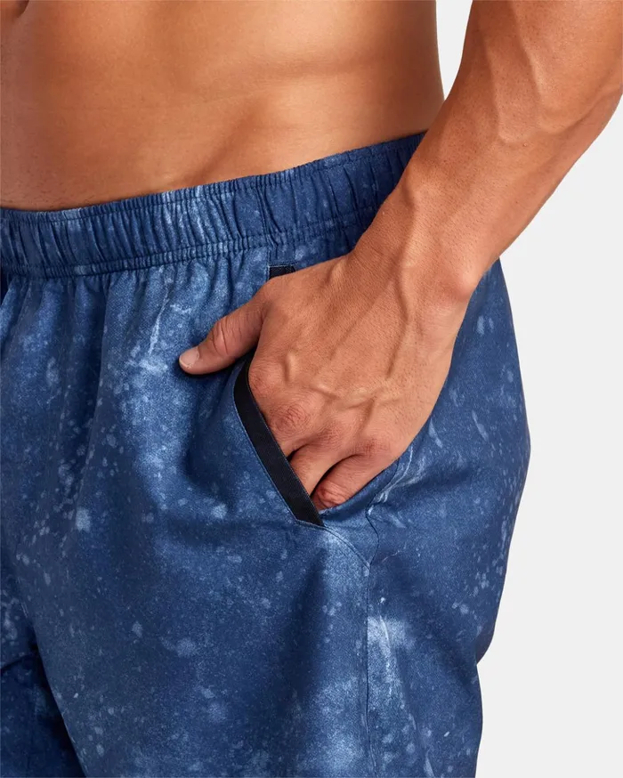 RVCA Shorts Hybrids Yogger IV Elastic Waist Shorts 17034 Indigo Tie Dye 8211 Men RVCA Shorts Hybrids Yogger IV Elastic Waist Shorts 17034 Indigo Tie Dye 8211 Men