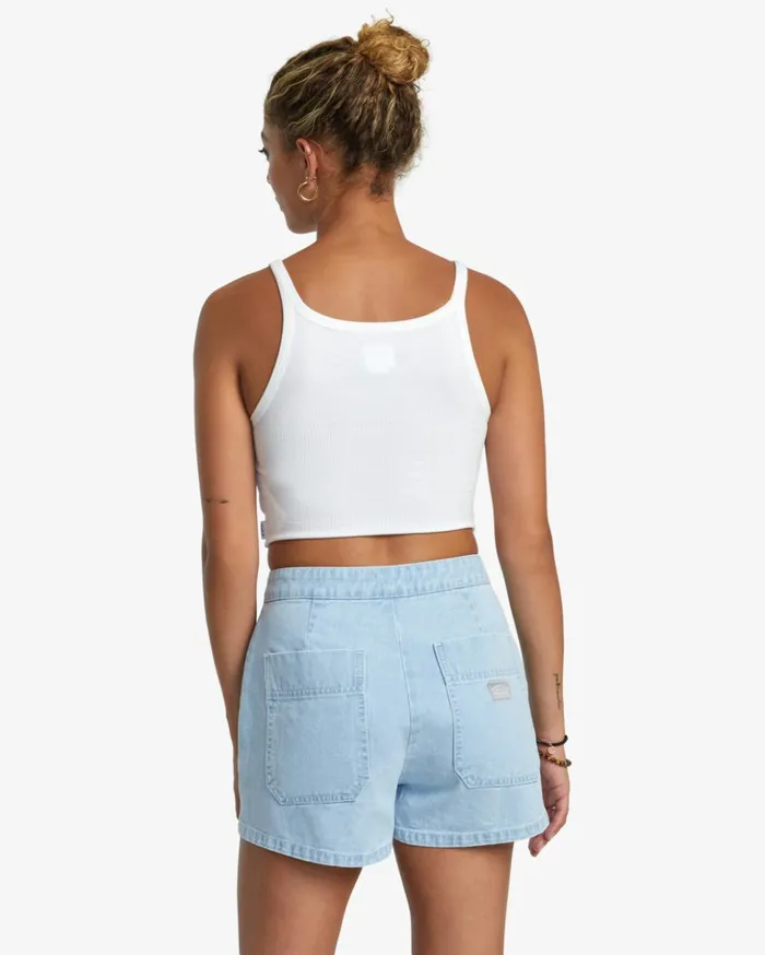 RVCA Shorts Skirts Goldie Denim Shorts Light Vintage Wash 8211 Women
