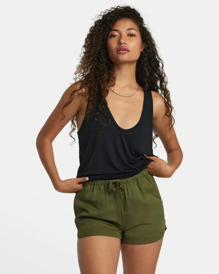 RVCA Shorts Skirts New Yume Drawcord Shorts Dark Olive 8211 Women