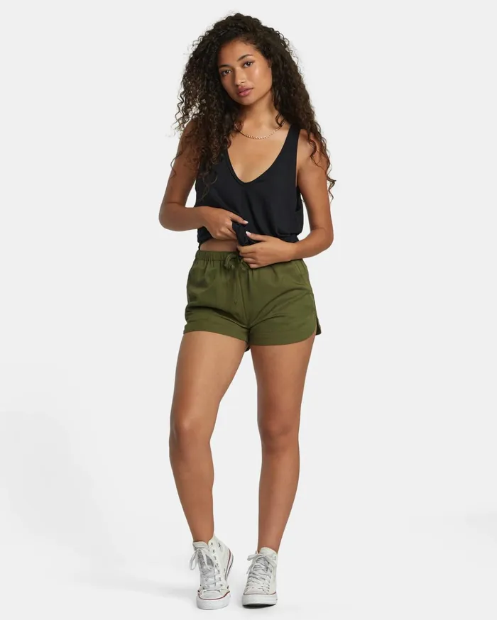 RVCA Shorts Skirts New Yume Drawcord Shorts Dark Olive 8211 Women