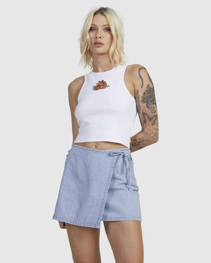 RVCA Shorts Skirts Wrapped Mini Skirt Coast 8211 Women