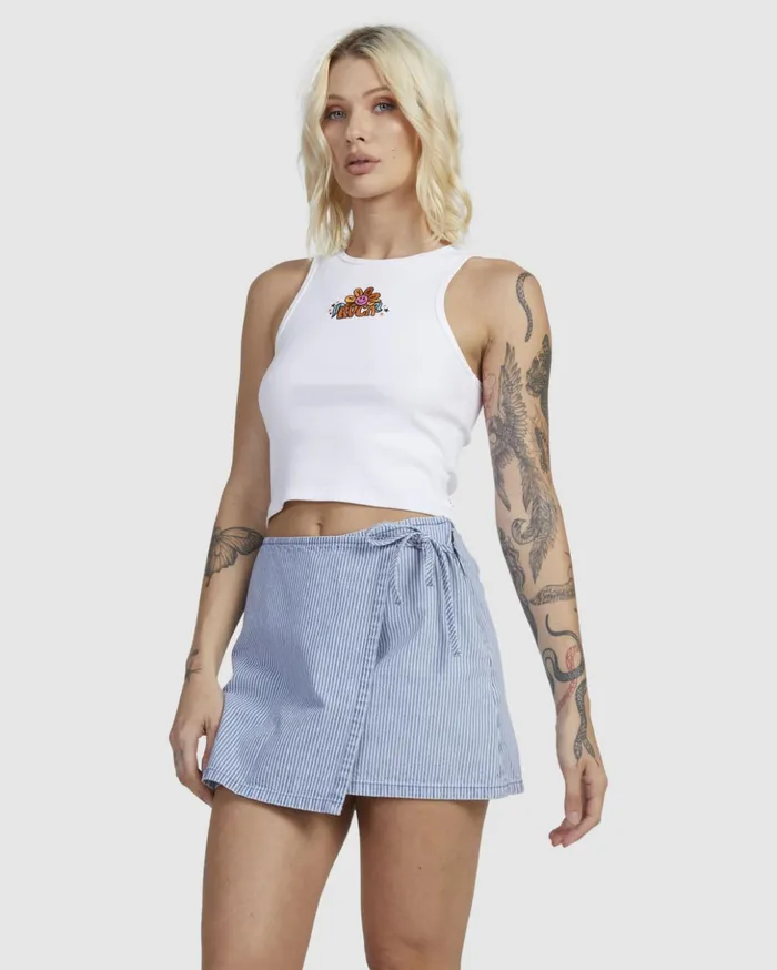 RVCA Shorts Skirts Wrapped Mini Skirt Coast 8211 Women