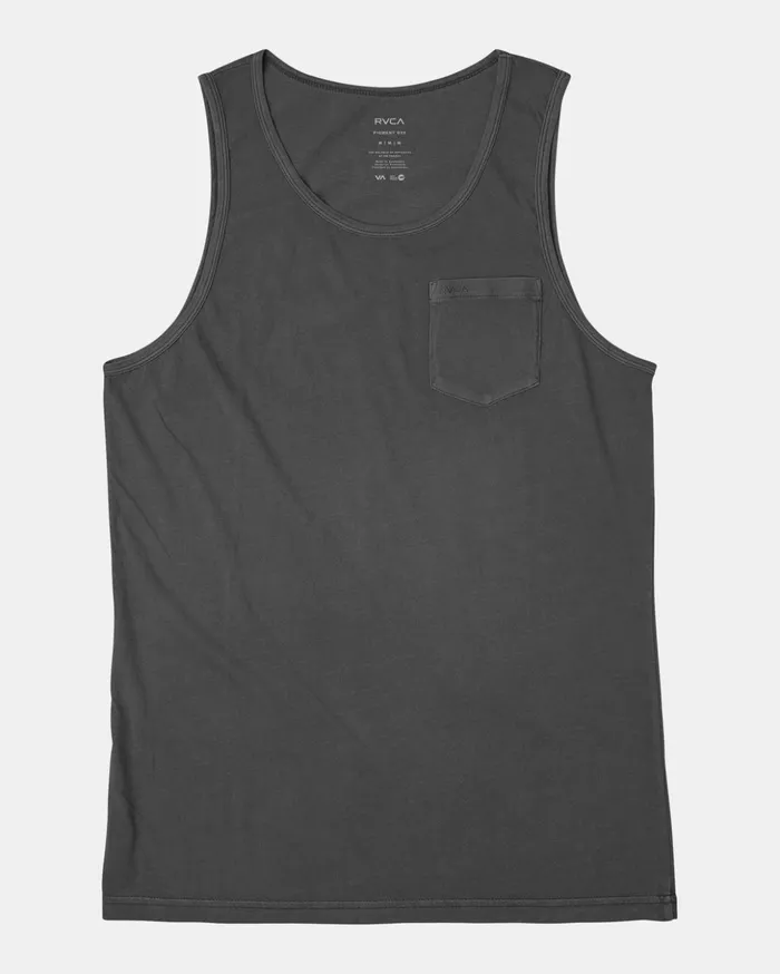 RVCA Tank Tops PTC Pigment Tank TShirt Pirate Black 8211 Men