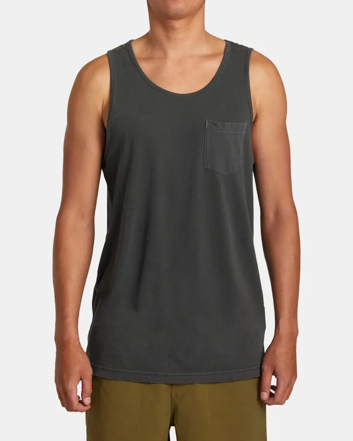RVCA Tank Tops PTC Pigment Tank TShirt Pirate Black 8211 Men