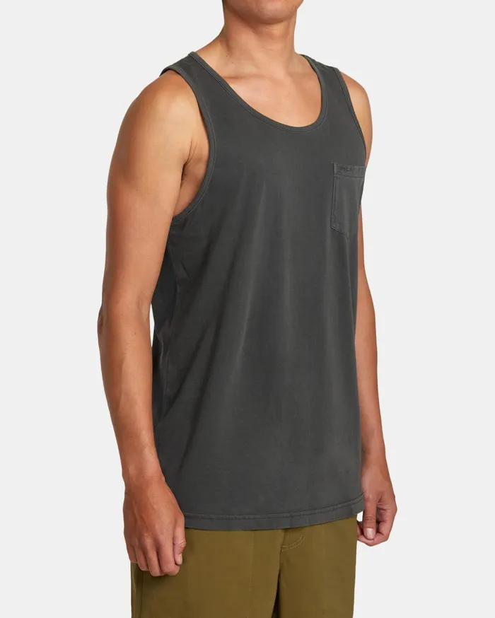 RVCA Tank Tops PTC Pigment Tank TShirt Pirate Black 8211 Men