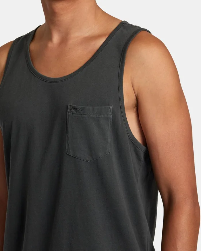 RVCA Tank Tops PTC Pigment Tank TShirt Pirate Black 8211 Men