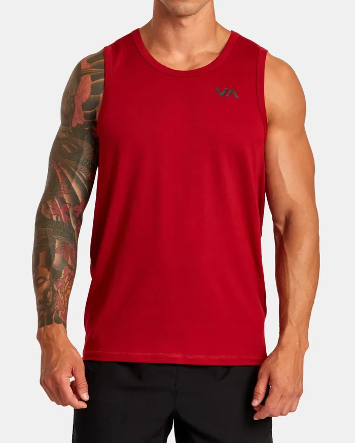 RVCA Tank Tops Sport Vent Tank Top Cardinal 8211 Men