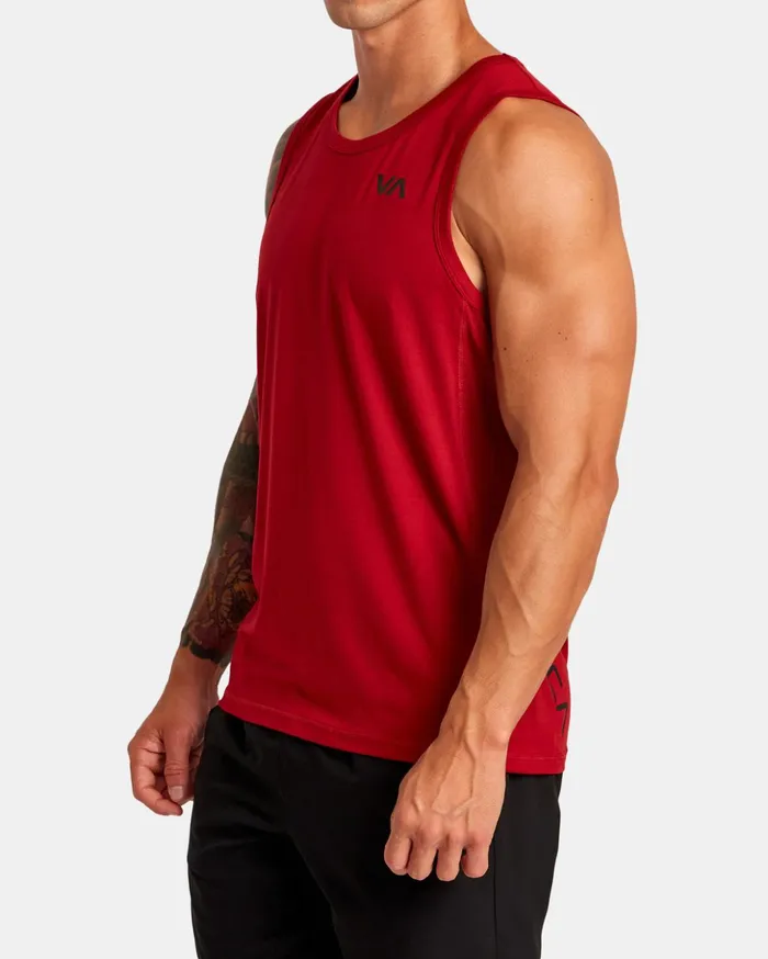 RVCA Tank Tops Sport Vent Tank Top Cardinal 8211 Men