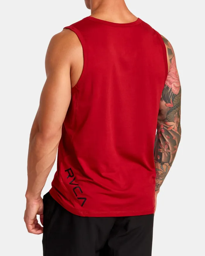 RVCA Tank Tops Sport Vent Tank Top Cardinal 8211 Men