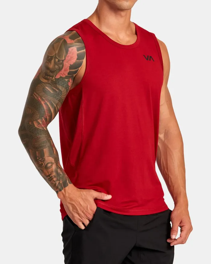 RVCA Tank Tops Sport Vent Tank Top Cardinal 8211 Men