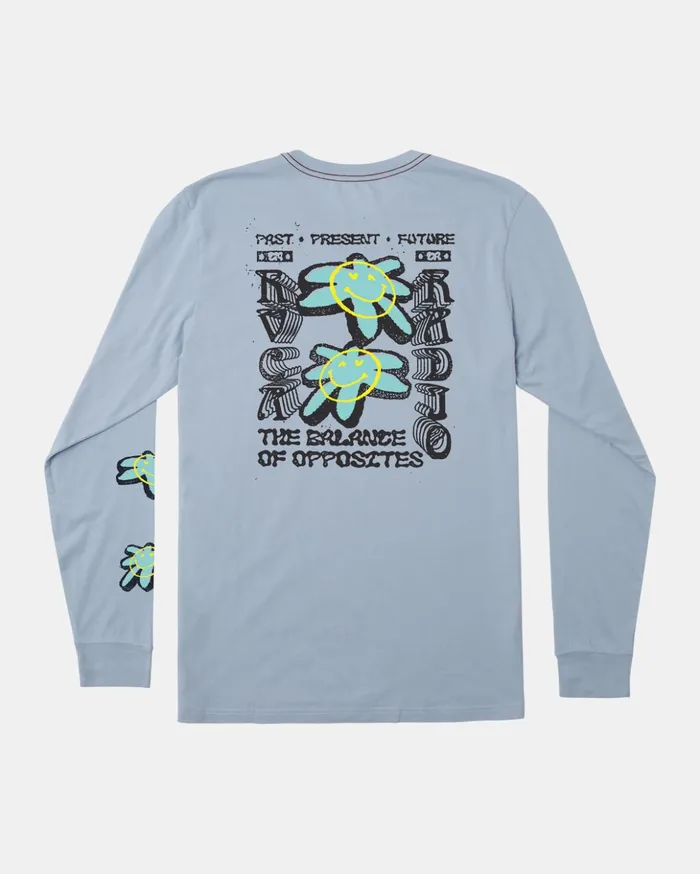 RVCA Tees Tanks Boy039s Starish Long Sleeve TShirt Powder Blue 8211 Boys