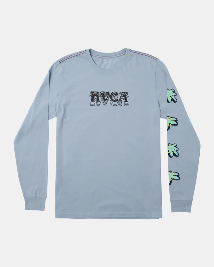 RVCA Tees Tanks Boy039s Starish Long Sleeve TShirt Powder Blue 8211 Boys