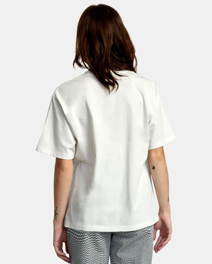 RVCA Tees Tanks Fly Guy Anyday TShirt Vintage White 8211 Women