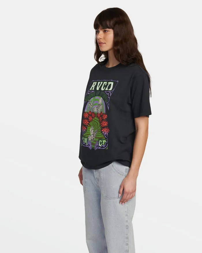 RVCA Tees Tanks Swirl Anyday TShirt Rvca Black 8211 Women