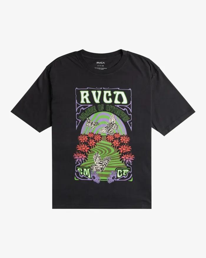 RVCA Tees Tanks Swirl Anyday TShirt Rvca Black 8211 Women