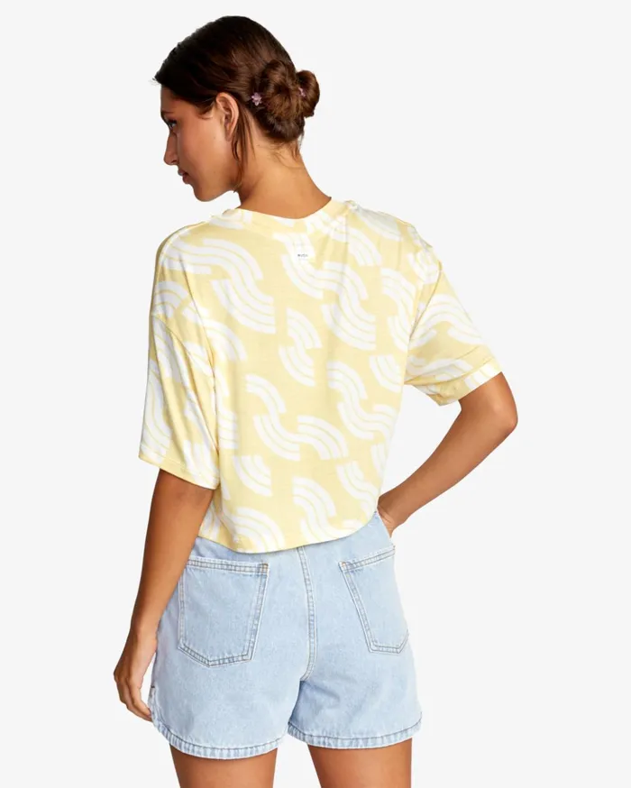 RVCA Tops Hooky Tee Mellow Yellow 8211 Women