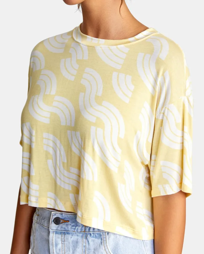 RVCA Tops Hooky Tee Mellow Yellow 8211 Women