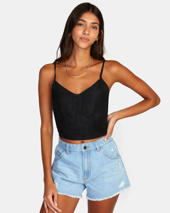 RVCA Tops Moxy Tank Top Black 8211 Women