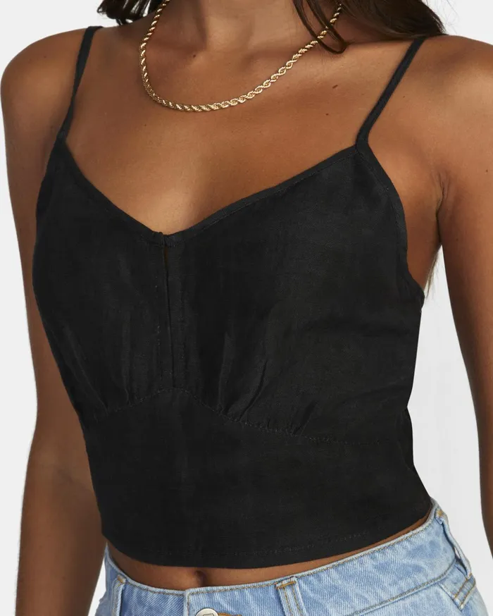 RVCA Tops Moxy Tank Top Black 8211 Women