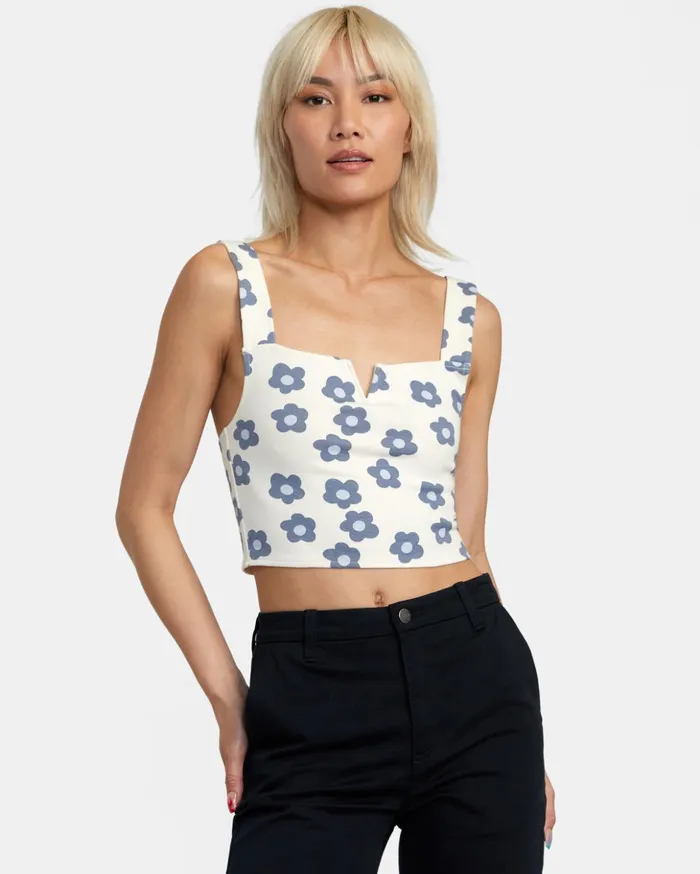 RVCA Tops Pleasure Cropped Tank Top Natural 8211 Women