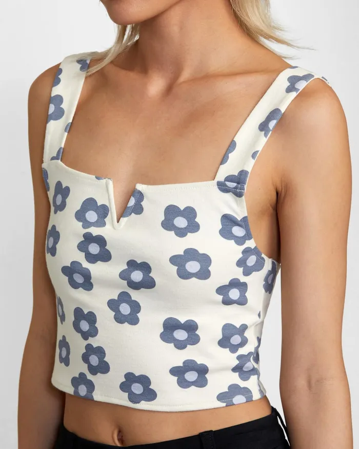 RVCA Tops Pleasure Cropped Tank Top Natural 8211 Women