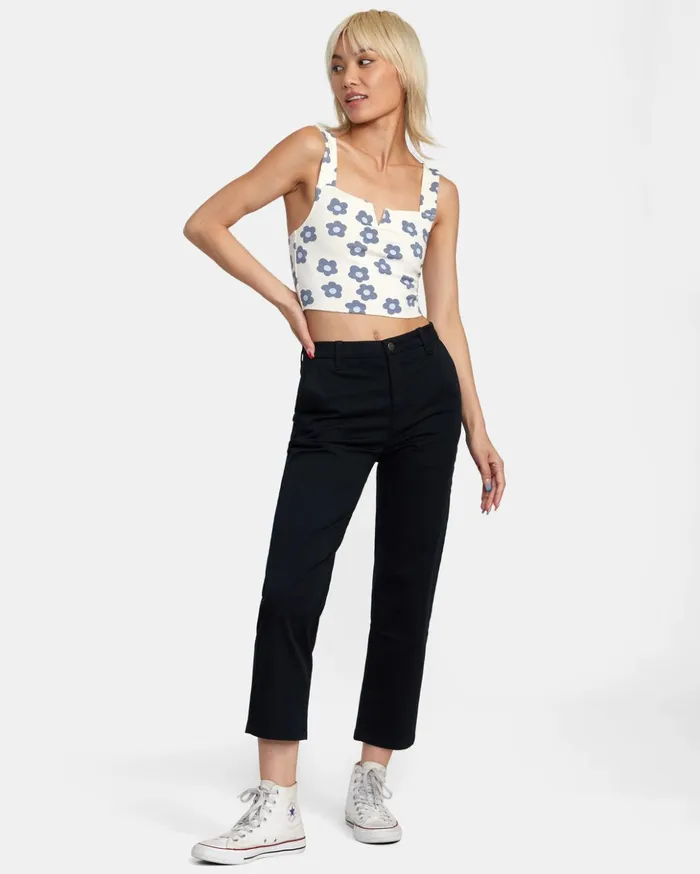 RVCA Tops Pleasure Cropped Tank Top Natural 8211 Women