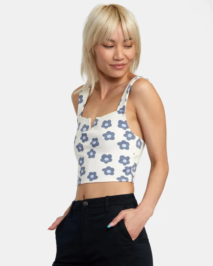 RVCA Tops Pleasure Cropped Tank Top Natural 8211 Women