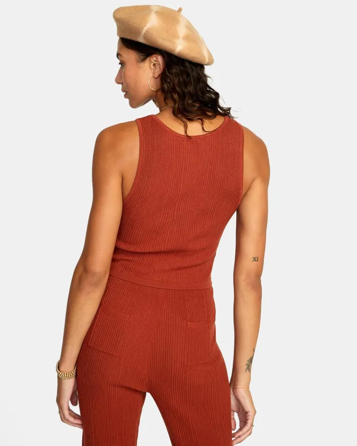 RVCA Tops Swerve Cropped Tank Top Arabian Spice 8211 Women