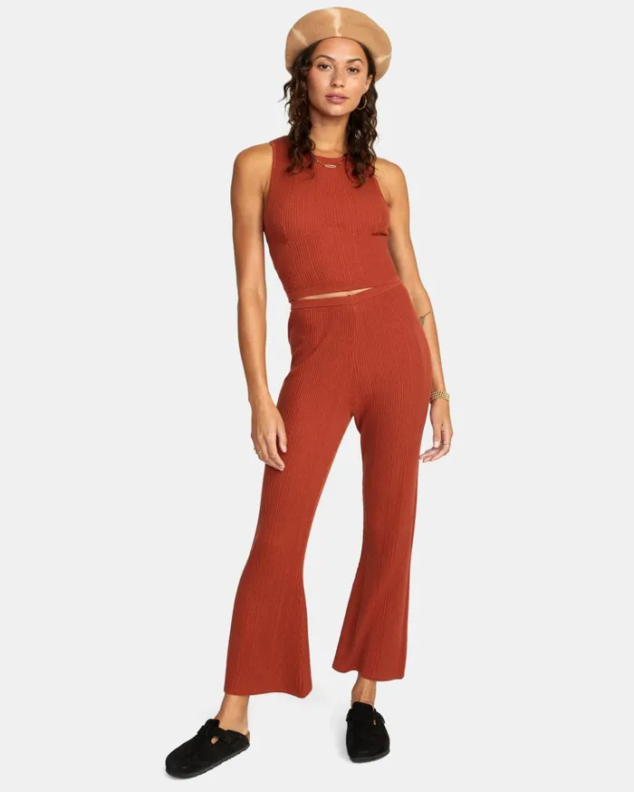 RVCA Tops Swerve Cropped Tank Top Arabian Spice 8211 Women