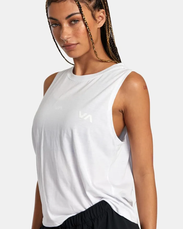 RVCA Tops VA 2 Sports Tank Top White 8211 Women