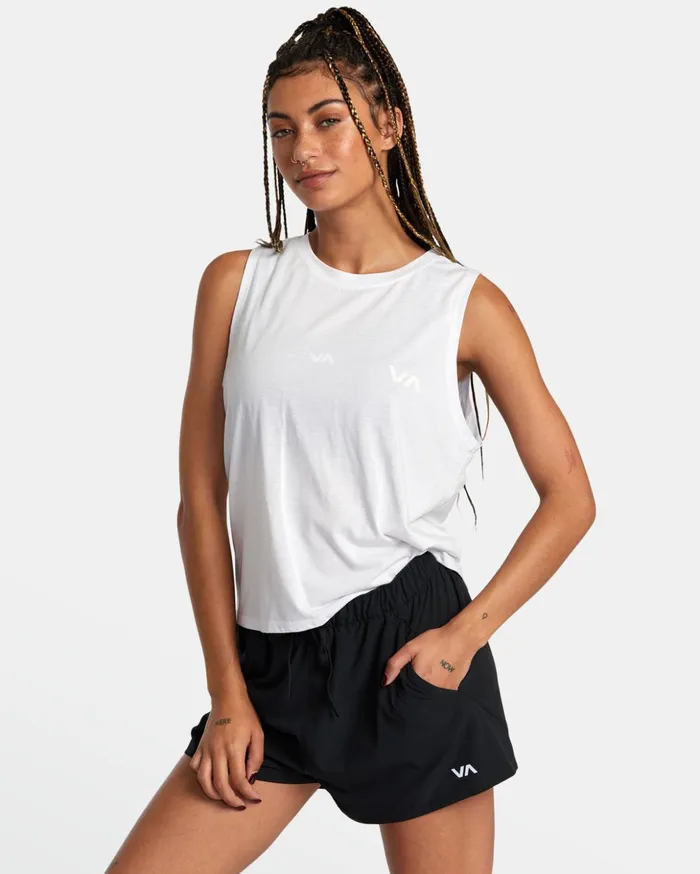 RVCA Tops VA 2 Sports Tank Top White 8211 Women
