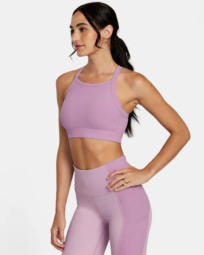 RVCA Tops VA Essential High Impact Sports Bra Lilac 8211 Women