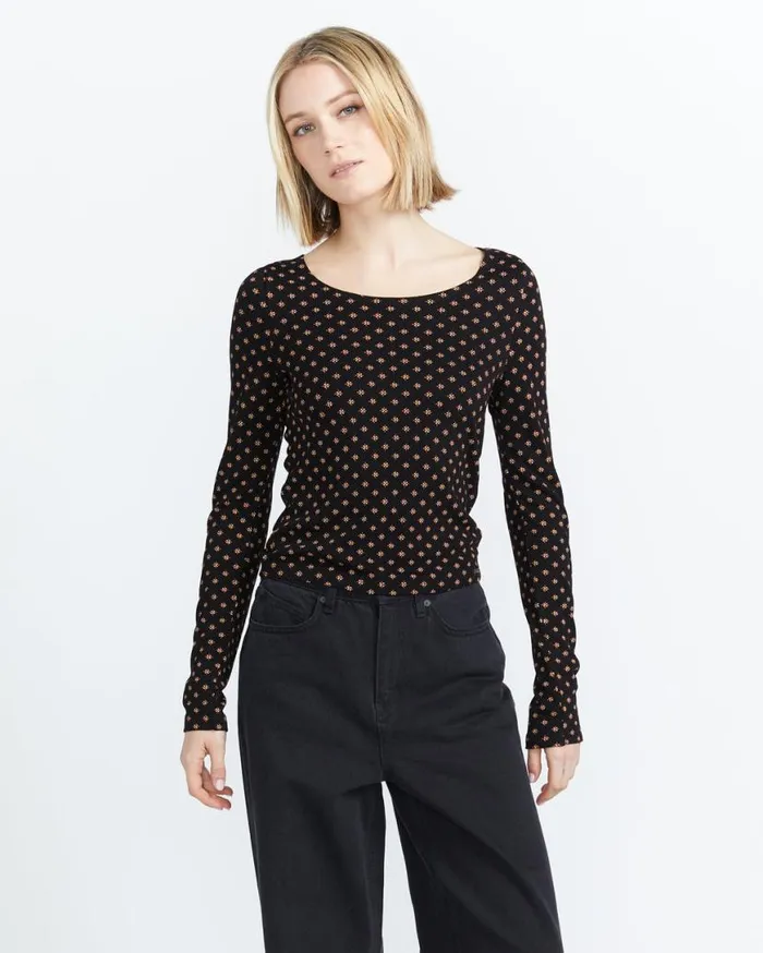 S Sential Top 8211 Black Womens Volcom Tops