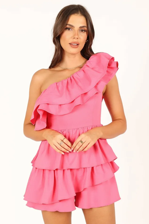 Sammy Frill Romper Pink Women Jumpsuits and Rompers Petal and Pup
