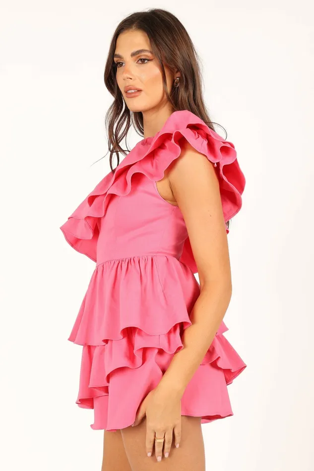 Sammy Frill Romper Pink Women Jumpsuits and Rompers Petal and Pup