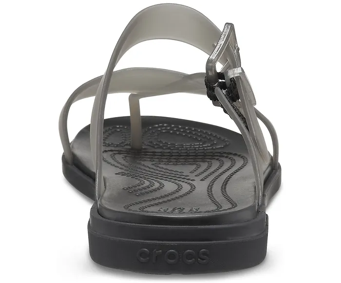 Sandals Crocs Women Crocs Tulum Translucent Toe Post Black