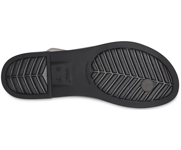 Sandals Crocs Women Crocs Tulum Translucent Toe Post Black