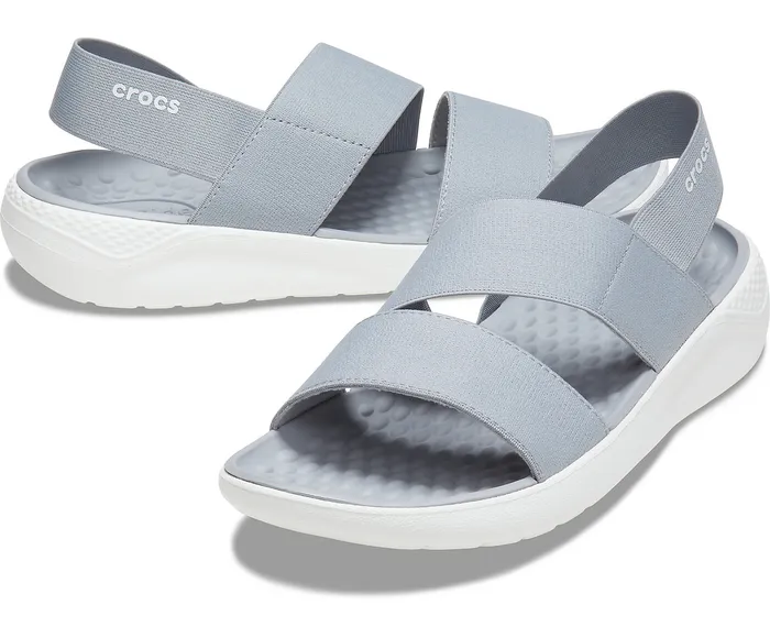 Sandals Crocs Women LiteRide Stretch Sandal Light Grey White