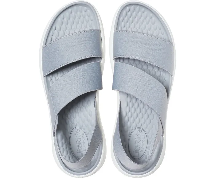 Sandals Crocs Women LiteRide Stretch Sandal Light Grey White