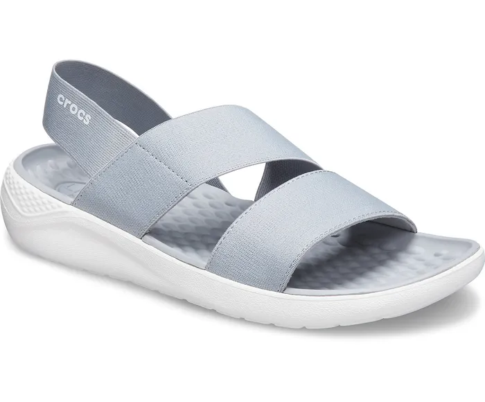 Sandals Crocs Women LiteRide Stretch Sandal Light Grey White