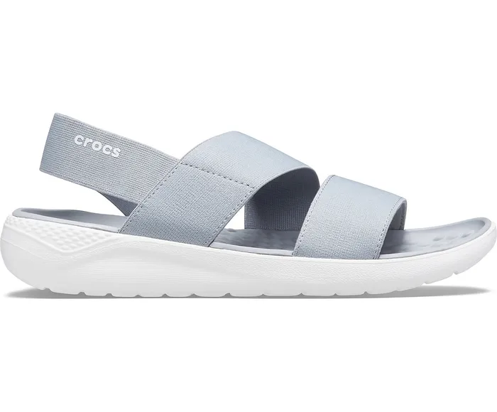 Sandals Crocs Women LiteRide Stretch Sandal Light Grey White