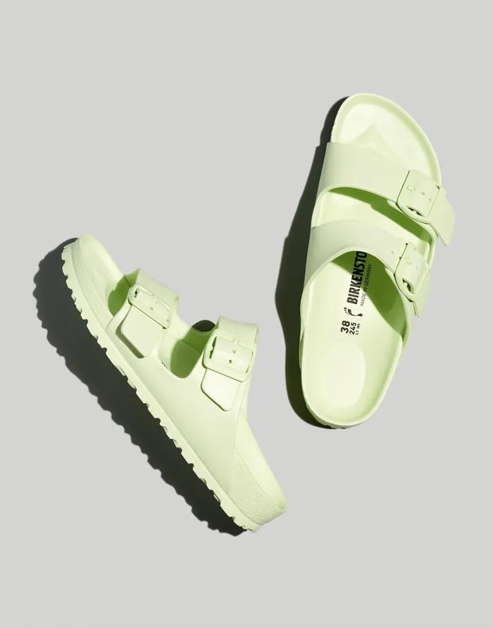 Sandals Women Madewell Birkenstock Arizona EVA Sandals Faded Lime