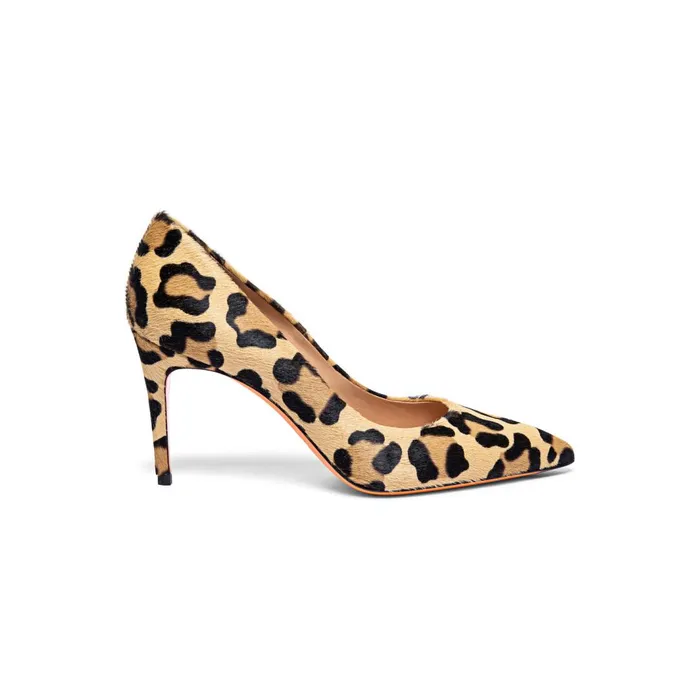 Santoni AnimalPrint Cavallino HighHeel Pump Women Pumps and Heels