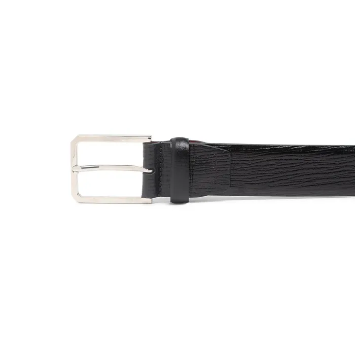 Santoni Blue Embossed Leather Adjustable Belt Men Belts