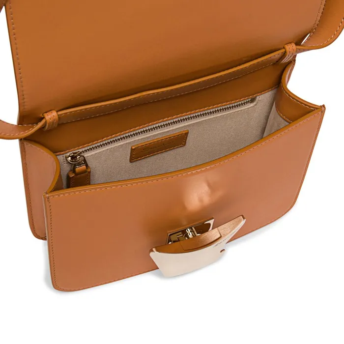 Santoni Brown Leather Crossbody Bag Women Bags