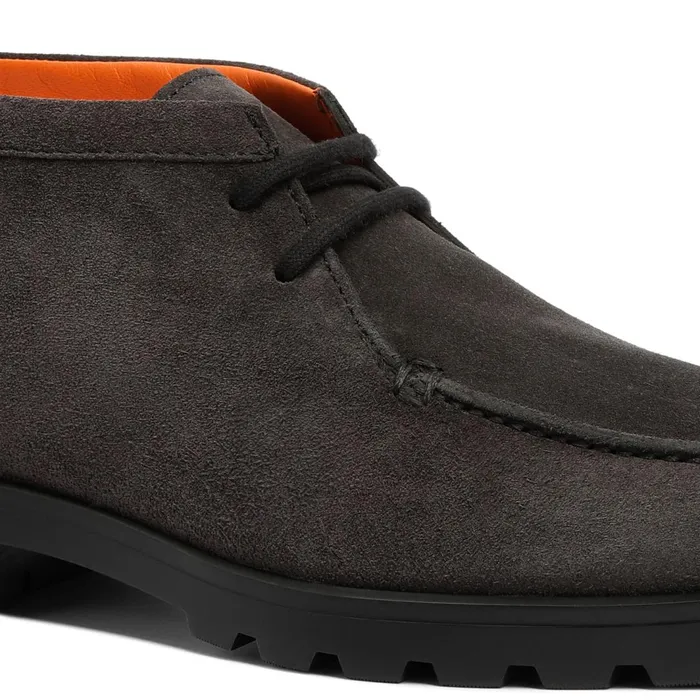 Santoni Grey Suede Desert Boot Men Boots