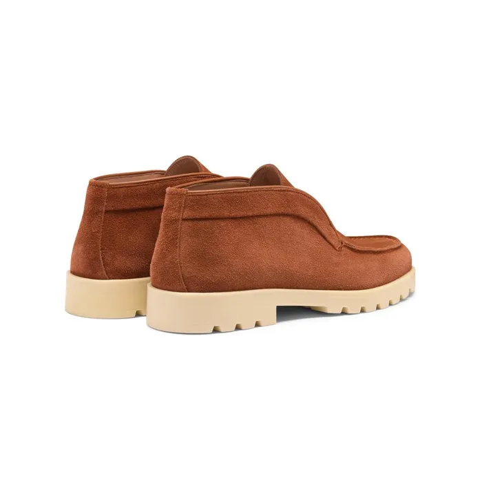 Santoni Orange Suede Desert Boot Women Boots and Ankle Boots