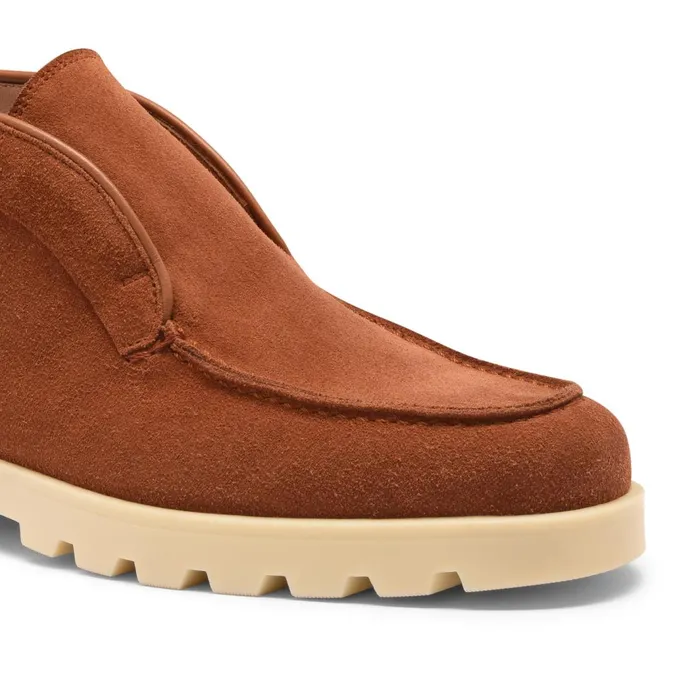 Santoni Orange Suede Desert Boot Women Boots and Ankle Boots