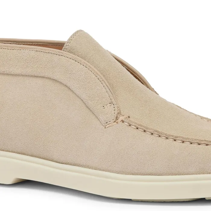 Santoni Pink Suede Desert Boot Women Flats Shoes